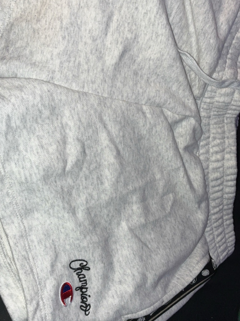 Champion White Athletic Shorts with Embroidered Logo